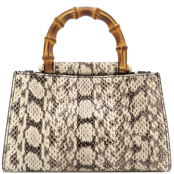 グッチ GUCCI 2WAYバッグ バンブー ニムフェア パイソン バンブー 