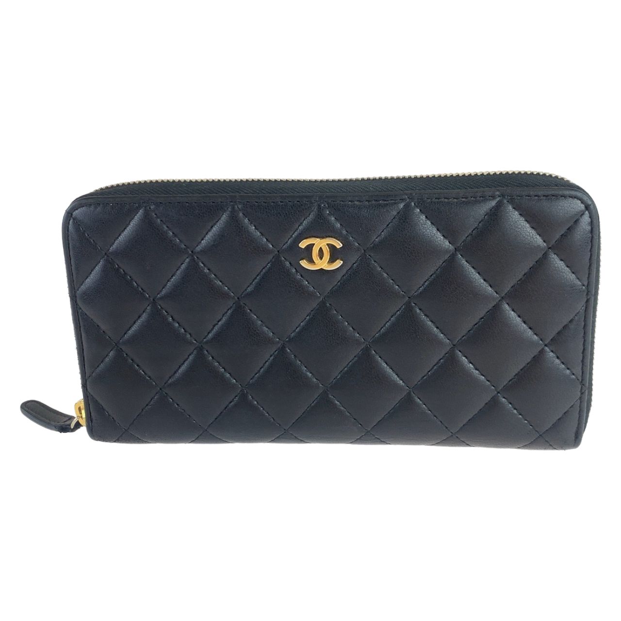 美品 CHANEL シャネル マトラッセ ココマーク ブラック 黒 ゴールド 