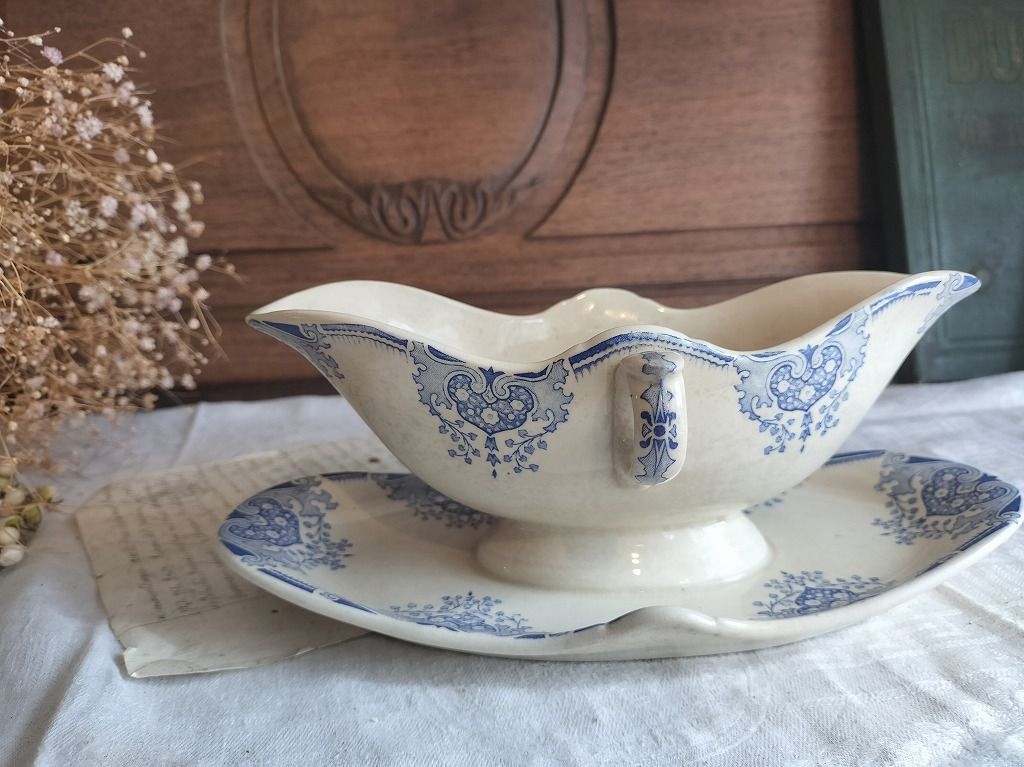 フランス アンティーク トップ 素敵な Luneville ソーシエール