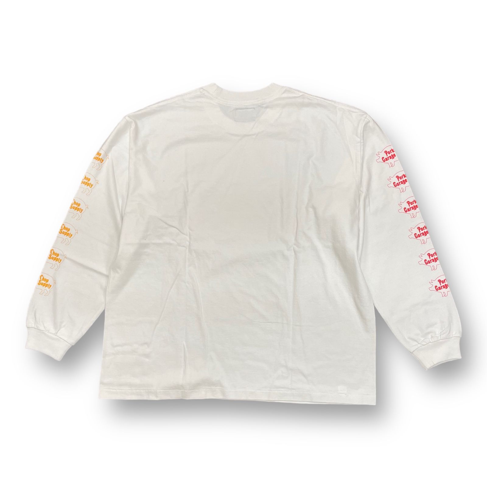 未使用品 PORKCHOP GARAGE SUPPLY ROUNDED L/S TEE プリント ロングスリーブ Tシャツ カットソー ポークチョップ  ガレージサプライ ホワイト M 40846A - メルカリ