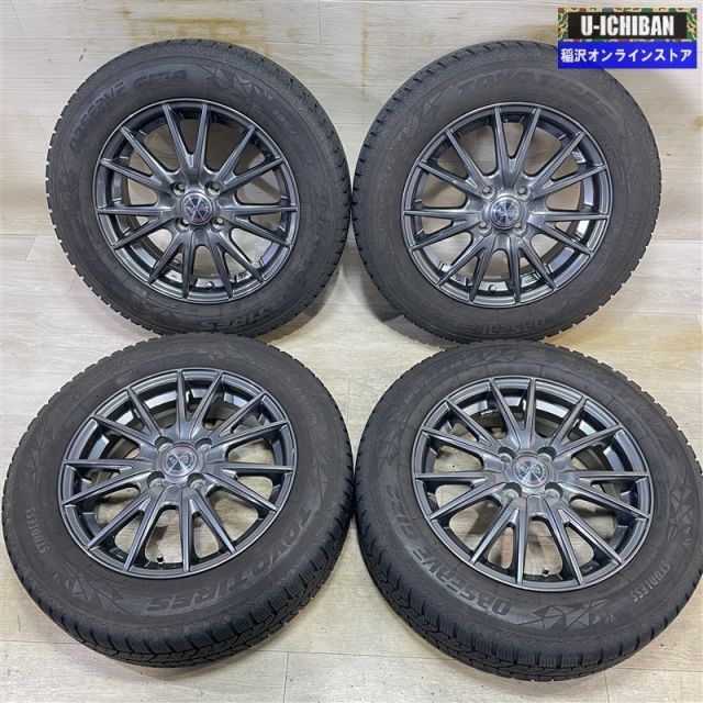 E12ノート MAZDA2 K10アクア 等 VS 5.5-15 42 4H100 2020年製 トーヨー GIZ2 185|65R15 15インチ スタッドレス 4本セット 009k