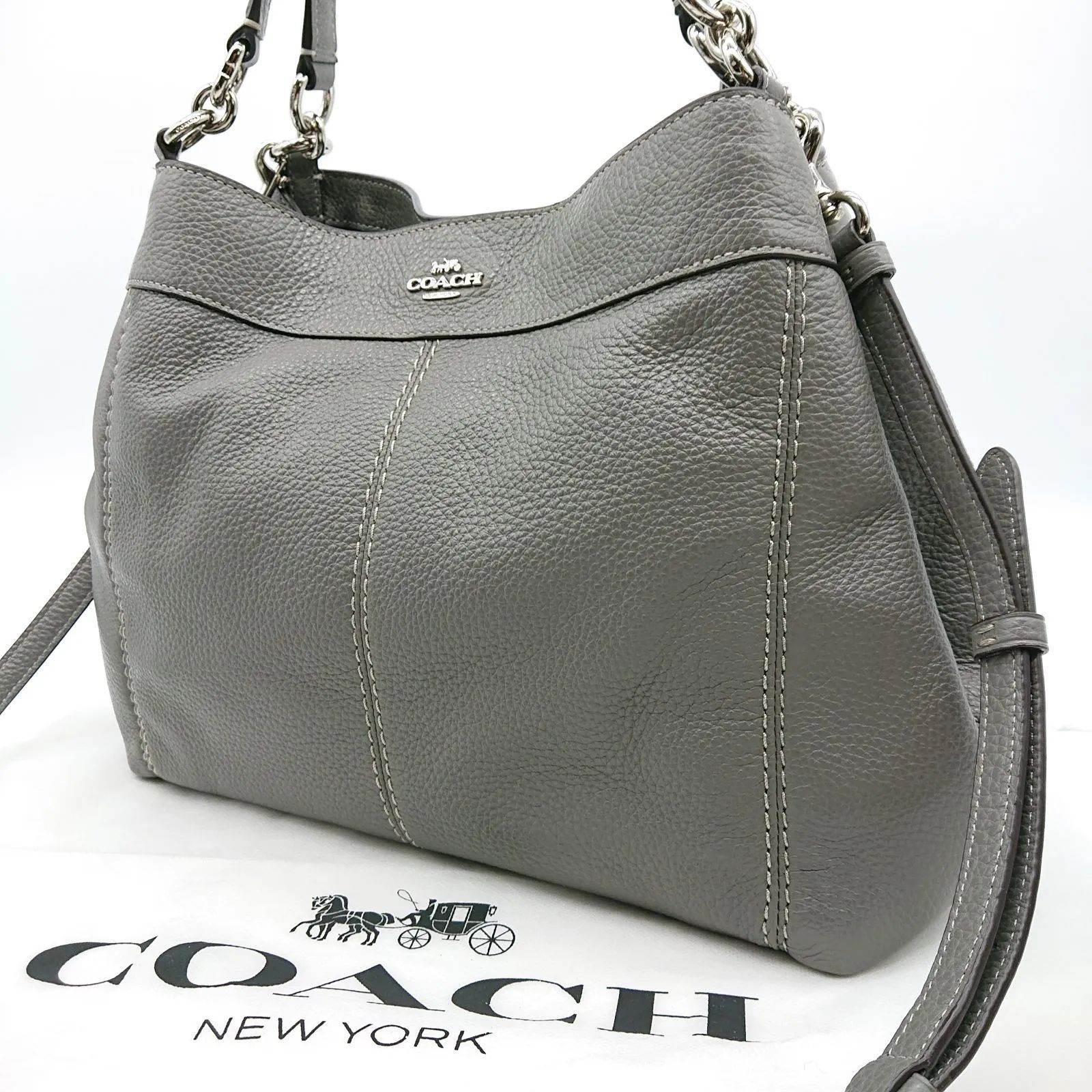 COACH コーチ  ショルダー バッグ  2WAY ハンドバッグ レザー グレー レディース	アウトレット F28992  レキシー  HEATHER GRAY