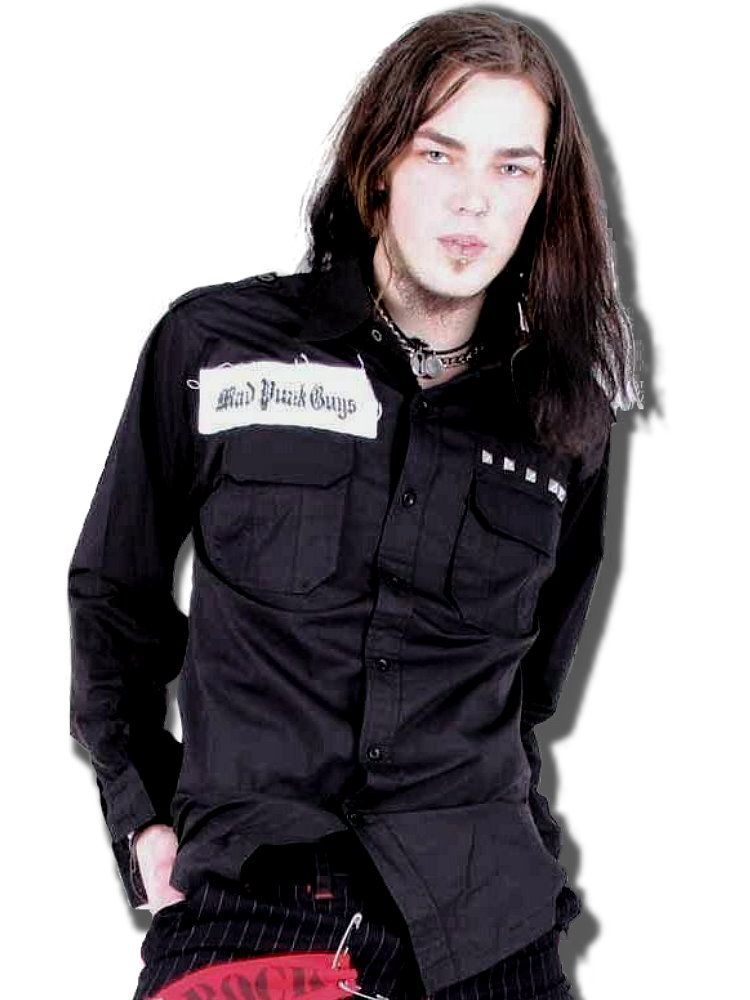 ゴシック ドレスシャツ メンズ 長袖 スカルウイング 柄 ワッペン 服 ファッション 黒 再入荷x2 rfa163 WWW_NOITHATQUANGTHANH_NET