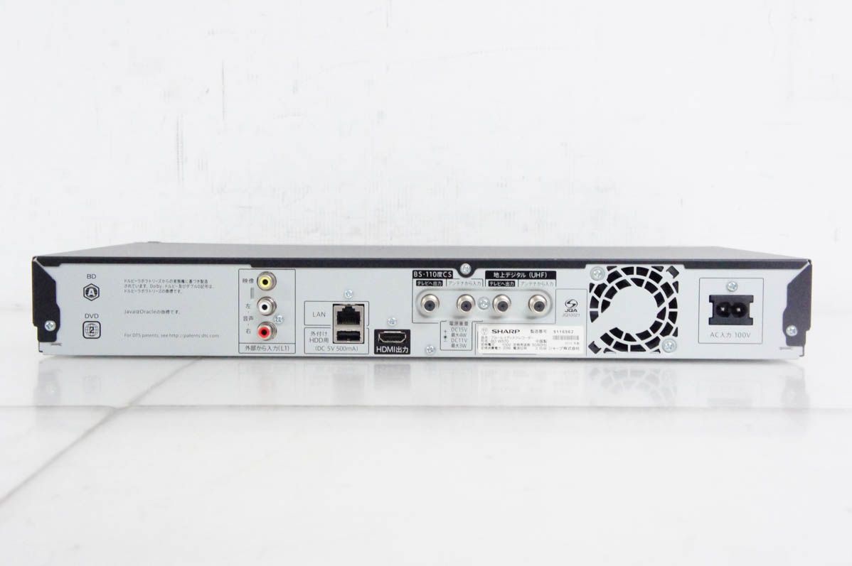SHARPシャープ ブルーレイディスクレコーダー