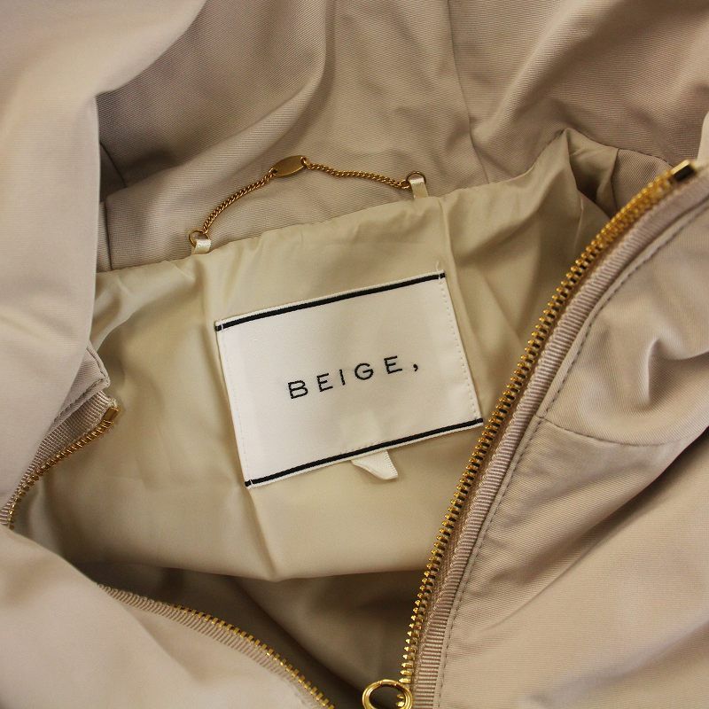 ベイジ BEIGE DERRIL ダウンジャケット ショート丈 ジップアップ 