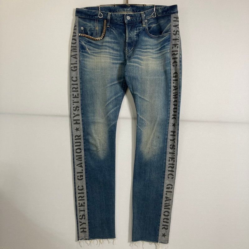 HYSTERIC GLAMOUR ヒステリックグラマー 02173AP17 SP加工Sデニム サイドライン リメイク スリム パンツ デニム ジーンズ ボトムス 古着 151-250623-mh-11-fuz