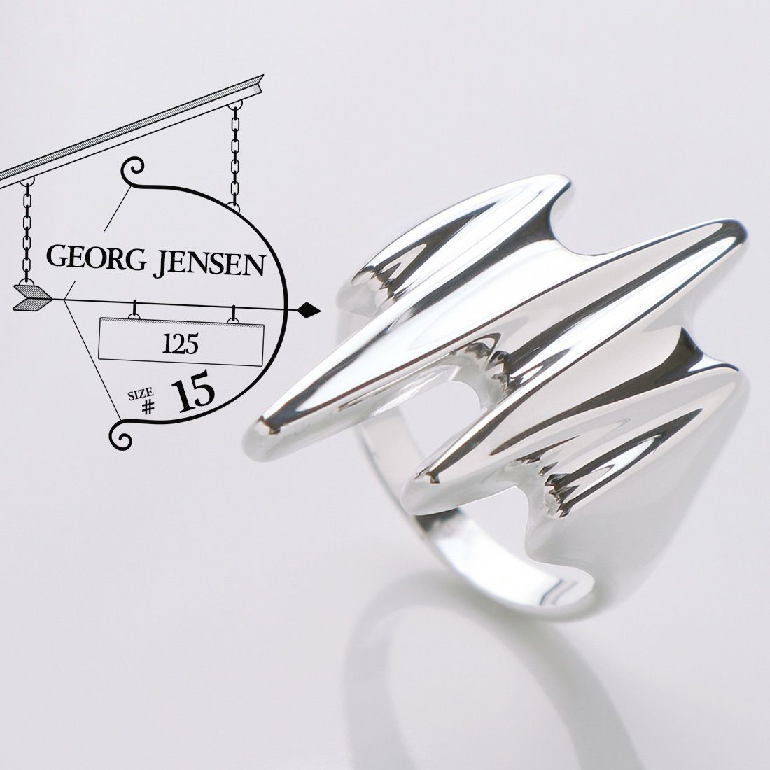 ◇美品 GEORG JENSEN ジョージ ジェンセン ヴィンテージ 125