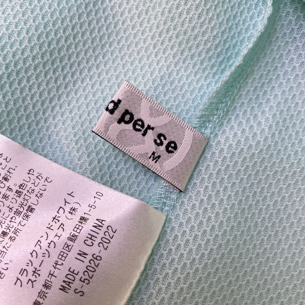 サイズ：M AND PER SE アンパスィ モックネック 半袖Tシャツ