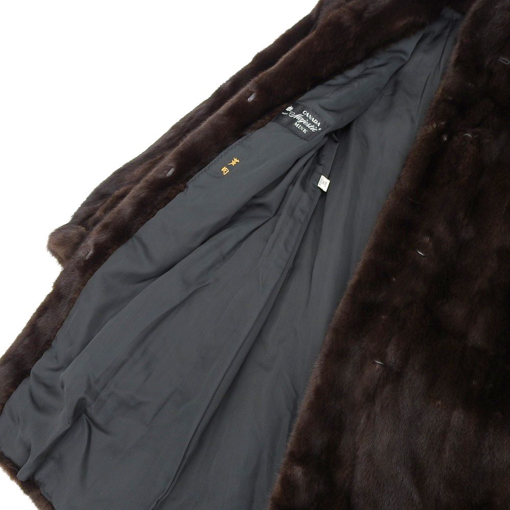 【美品,着丈90cm超】カナダ マジェスティック ミンク ファーコート F カナダ マジェスティック ミンク ファーコート