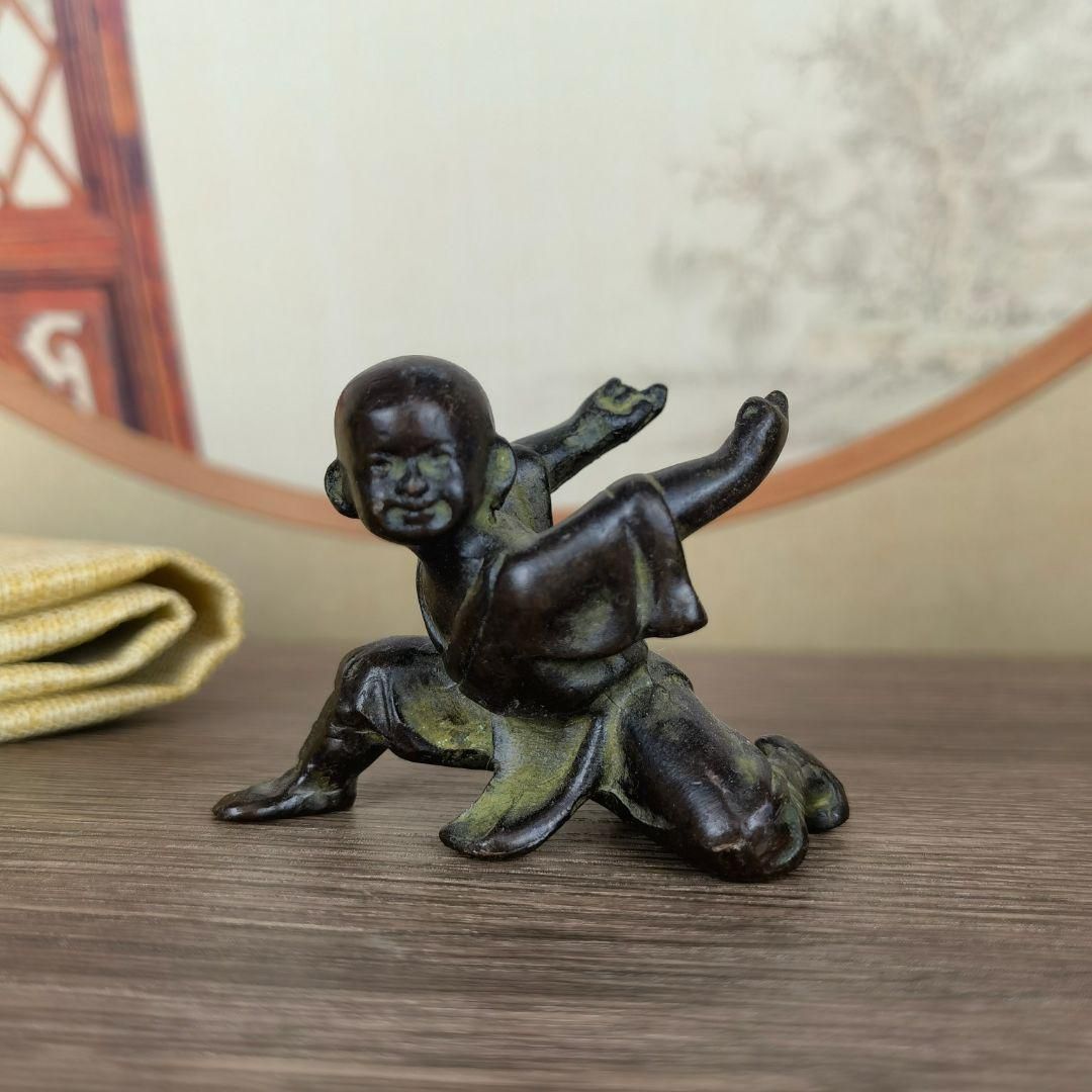 激安通販の 銅細工 メルカリ - 美術品 工芸品 装飾品 カンフー坊主置物 工芸品