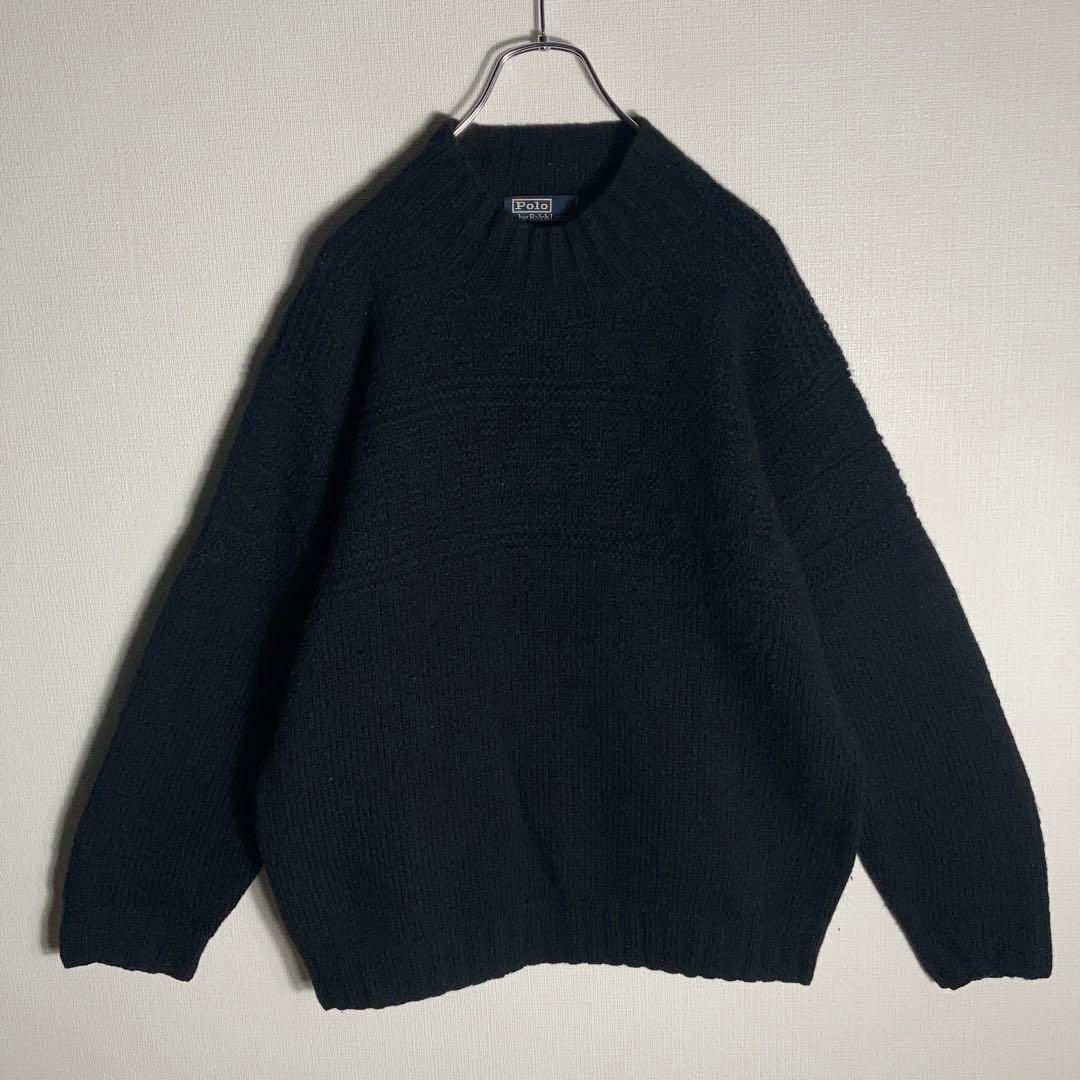 RALPH LAUREN ラムウールニット HAND KNIT 黒 L RALPH LAUREN ラムウールニット HAND KNIT 黒 L - メルカリ