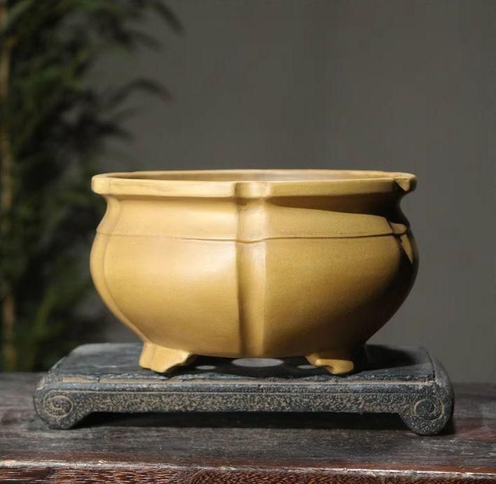 六角形鉢 段泥 紫砂の鉢 盆栽鉢 植木鉢 小品盆栽鉢 大品盆栽鉢