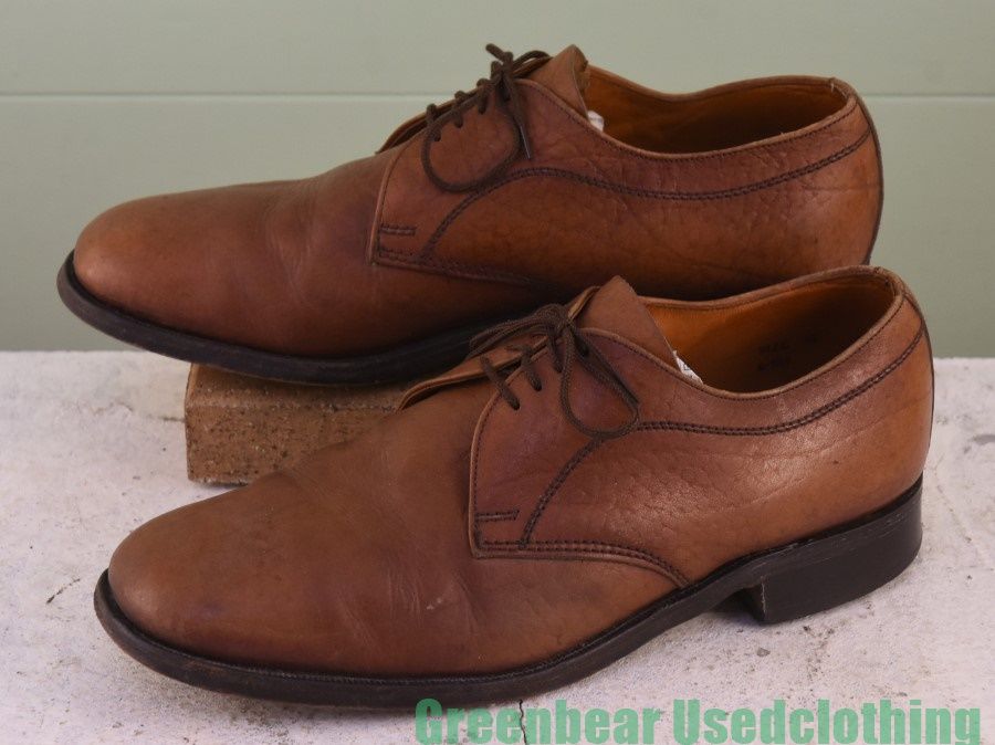 Y403 イギリス製 Savile Row ビジネスシューズ プレーントゥ 茶 メンズ 10 28cm