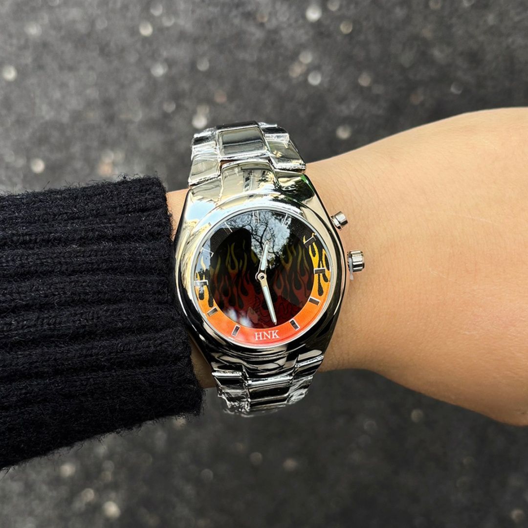リメイク 時計 y2k customwatch Amazon.co.jp: ケルシウムウォッチ シルバーブルー 腕時計 y2k