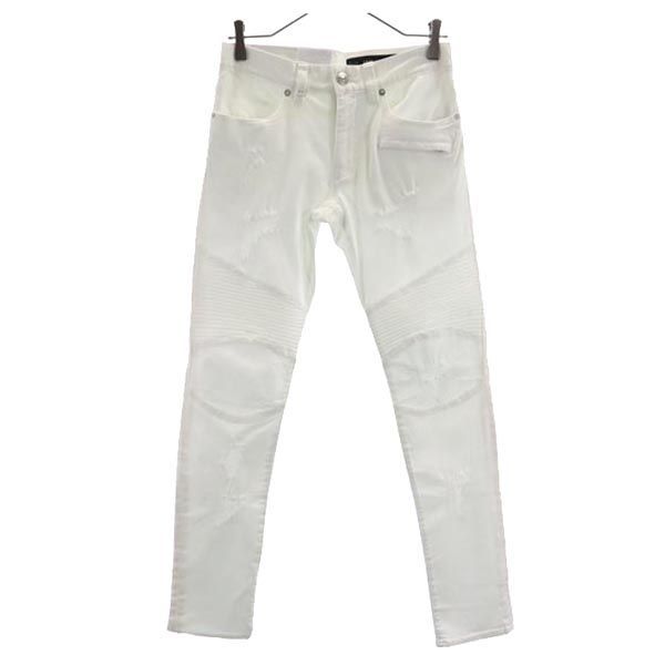 未使用 アルマーニエクスチェンジ スキニーデニムパンツ w28 ホワイト ARMANI EXCHANGE ダメージ加工 ジーンズ メンズ