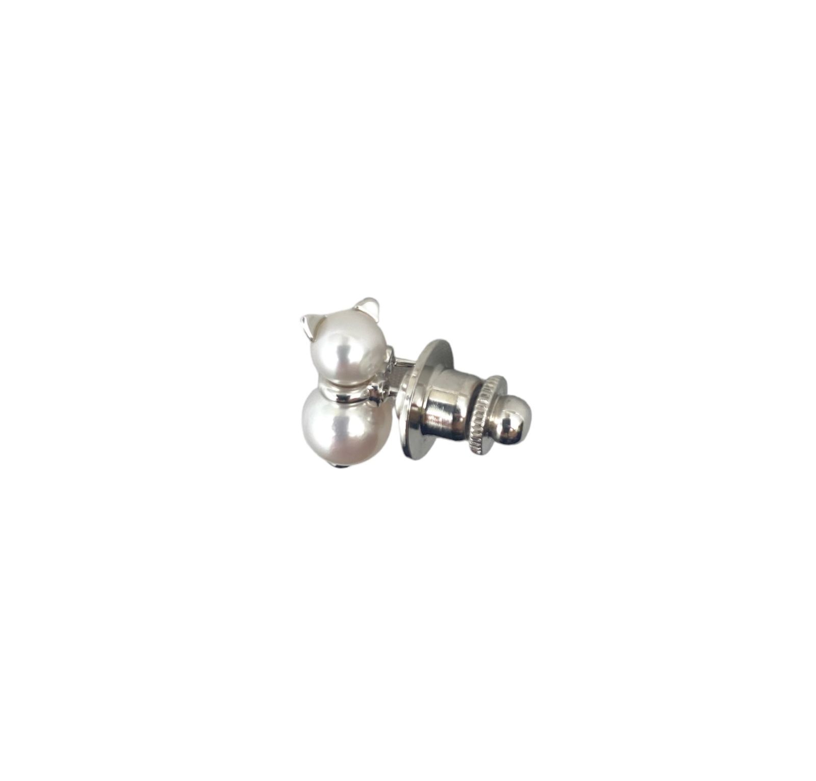 ☆EM850 MIKIMOTO ミキモト PB-20007S ピンブローチ 猫モチーフ アコヤ 