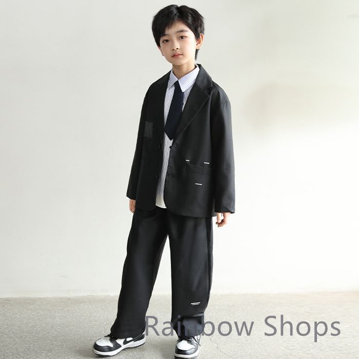 未使用 160cm 男の子 黒 フォーマルスーツ上下 5点 セットアップ 楽天市場】ブラックフォーマル（スーツ・カジュアルセットアップ