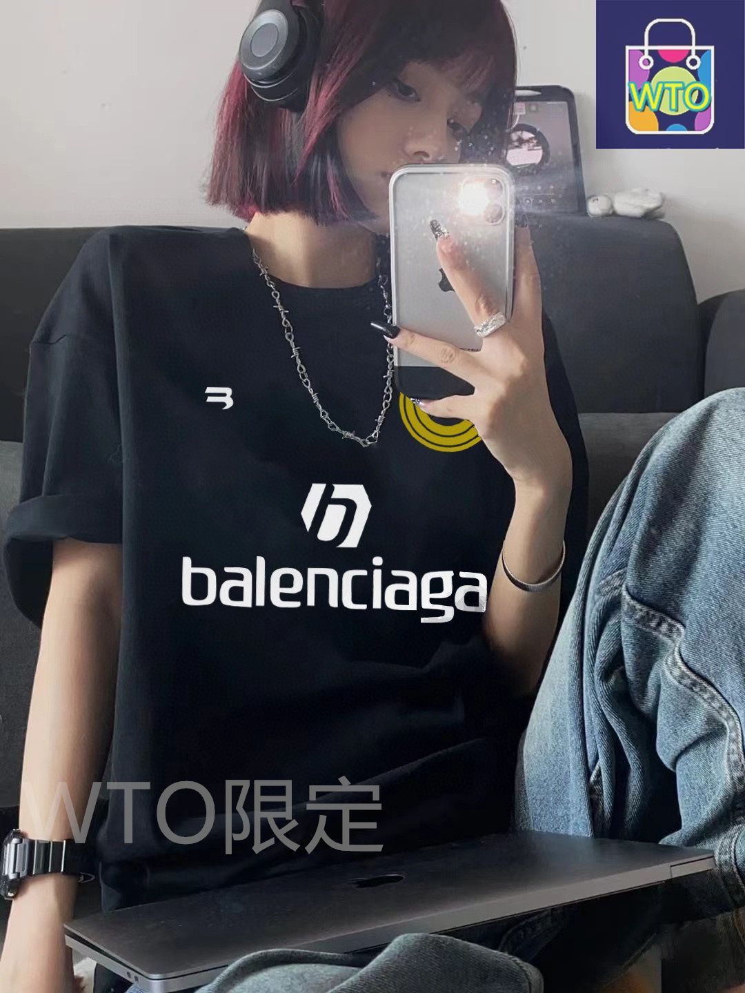 大きな字母ロゴプリントが目を引き ファッション感たっぷりです