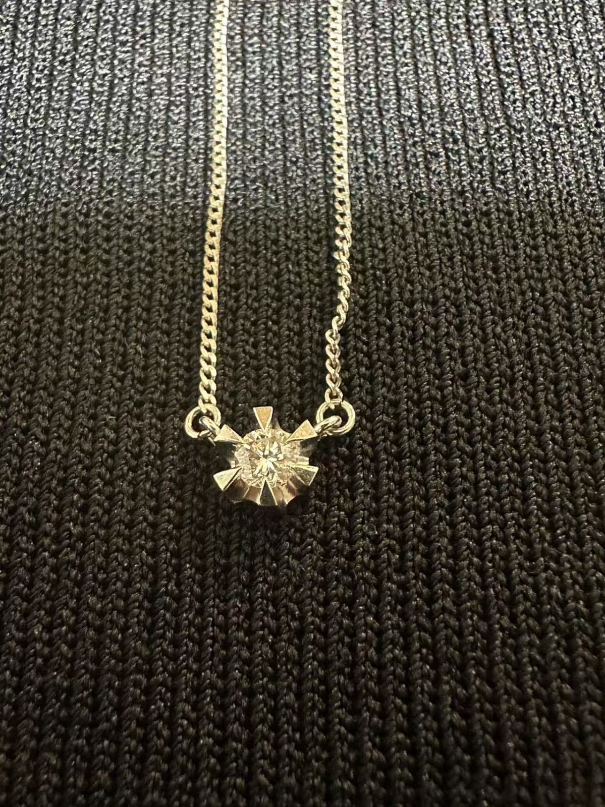 高級Pt850 バーネックレス K18WG ダイヤモンド6.1g