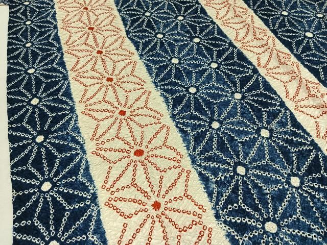 平和屋着物▽上質な小紋 単衣 麻の葉間道 正絹 逸品 AAAW1554fy