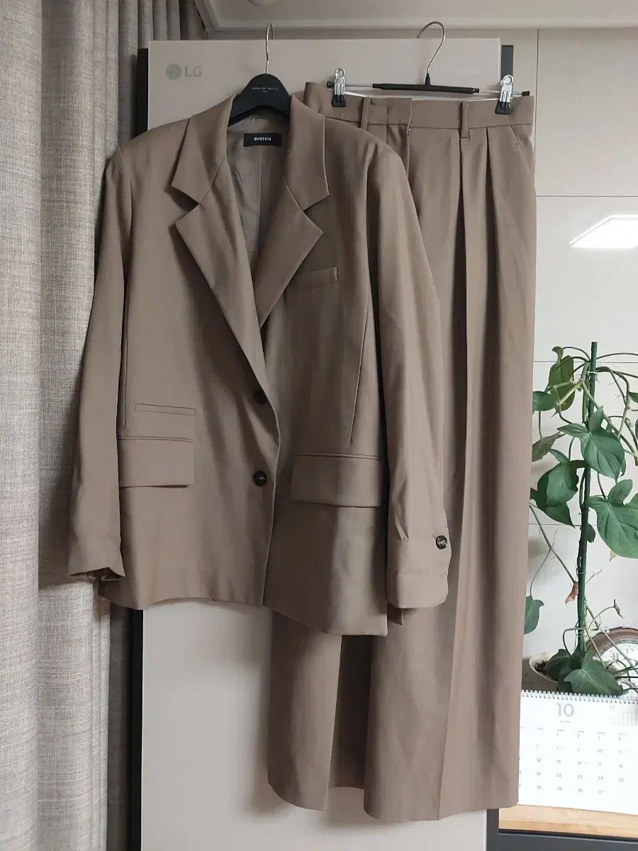 SYSTEMシステム ブレーザー ワイドパンツ セット