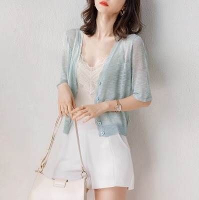 種類12：ホワイト/L トップス デート カーディガン 上着 白トップス