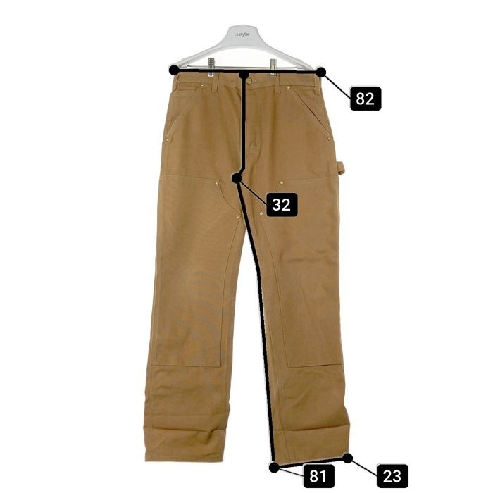 ☆Carhartt カーハート B01 BRN USA製 06年 ダブルニー ペインター