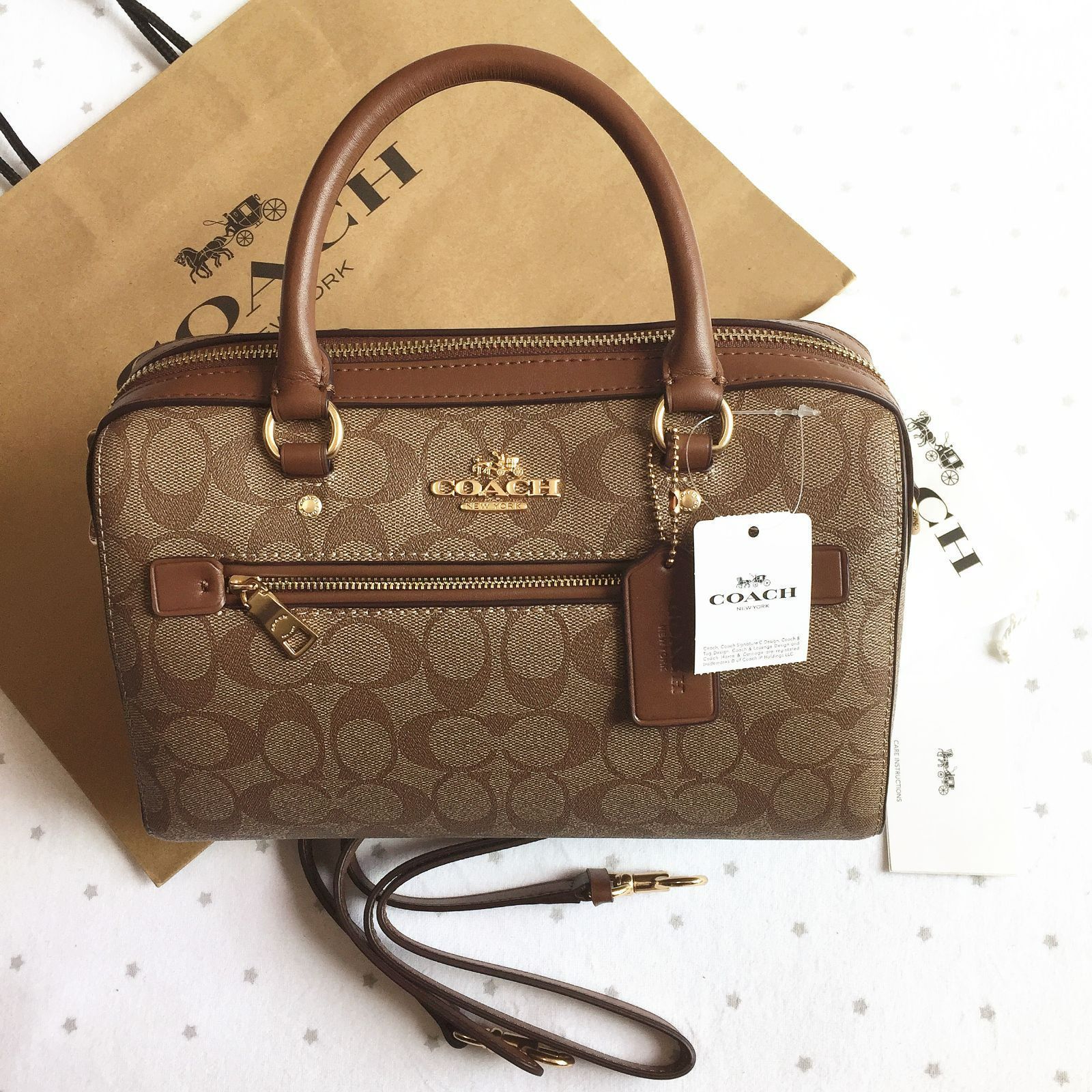 新品】 COACH コーチバッグ F83067 ライトブラウン ハンドバッグ ショルダーバッグ 手提げバッグ レディース アウトレット品 保存袋付属  - メルカリ