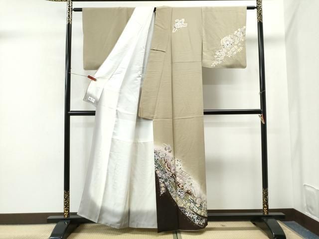 平和屋着物○越後十日町の一流染匠 桐屋・翠山工房 訪問着 手描き