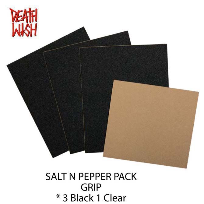 DEATHWISH デスウィッシュ SALT N PEPPER GRIP PACK (BLACK3枚 CLEAR1枚セット) 【スケートボード/スケボー/SKATEBOARD】 人気・おすすめ｜売れ筋商品・話題商品におすすめ 品質チェック済み 安心配送 国内在庫あり・安心サポート付き