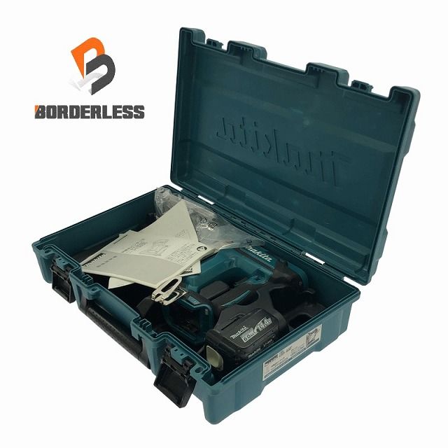 比較的 makita マキタ 14.4V 充電式ピンタッカ PT352D バッテリー1個 14.4V 6.0Ah 説明書 セフティゴーグル ケース付 109387