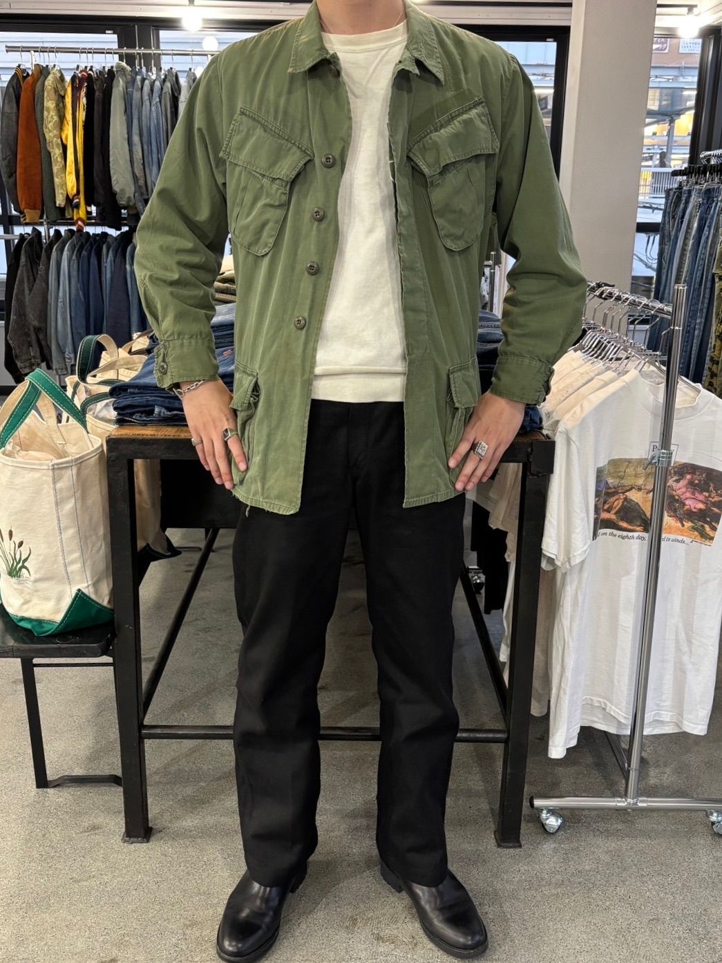 60s US ARMY 4th リップストップ ジャングルファティーグジャケット