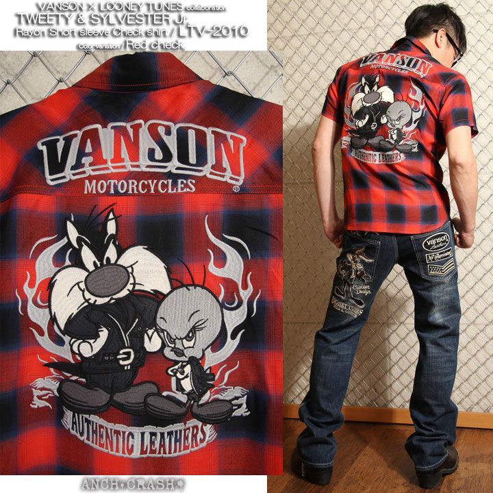 特売品 バンソン VANSON ルーニーテューンズ レーヨン 半袖 シャツ