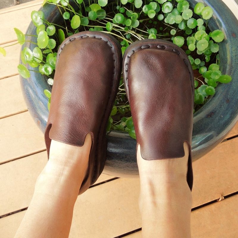 bighug 本革Oddシューズ★ブラウン（ヒールあり）