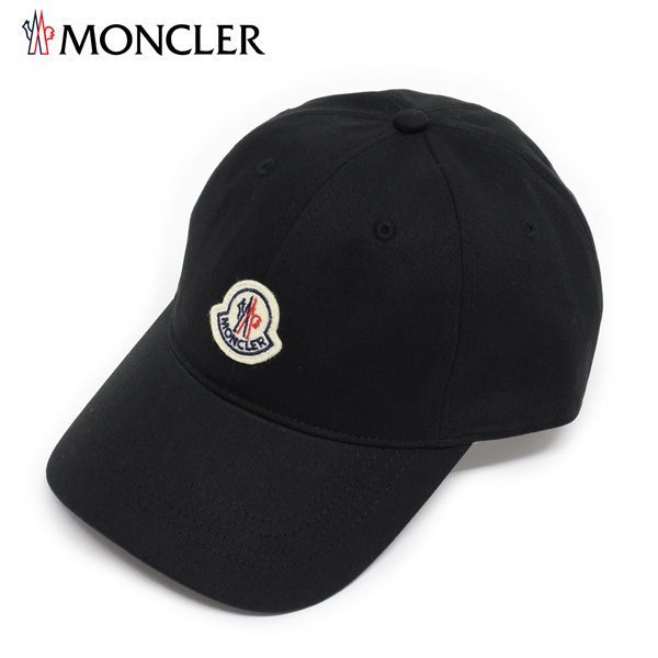 24SS新作 モンクレール MONCLER  ユニセックス ワッペン付き ベースボールキャップ【ブラック】 3B00054 V0090 999/【2024SS】goods