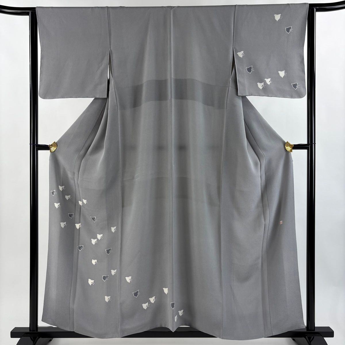 平和屋着物□訪問着 中国三大刺繍 汕頭刺繍 スワトウ刺繍 枝花文