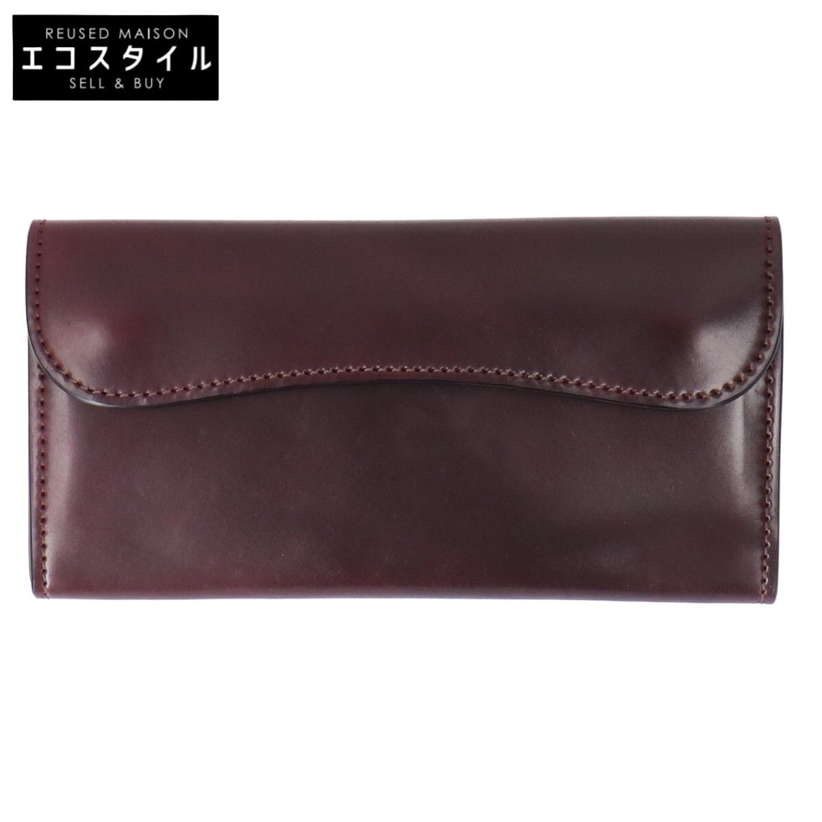 WILDSWANS ワイルドスワンズ 新品同様 WAVE シェルコードバン×型押しイングリッシュブライドルレザー ロングウォレット