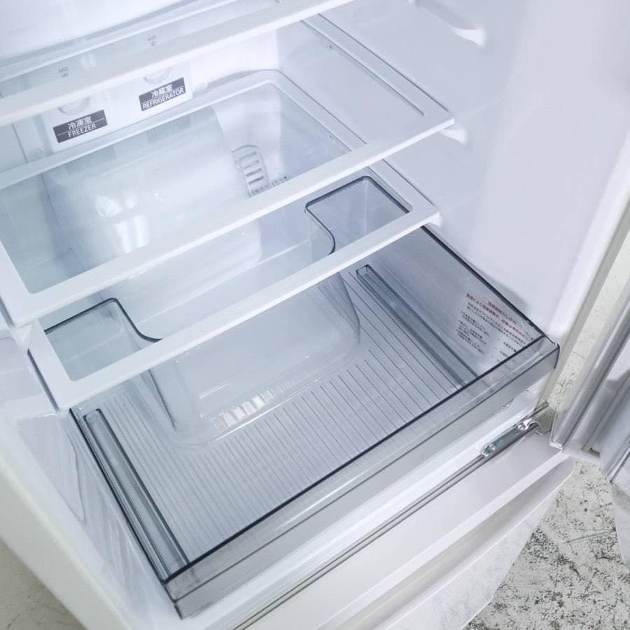 22年製 三菱 168L 2ドア 冷蔵庫 MR-P17H-W ホワイト 右開 271h05