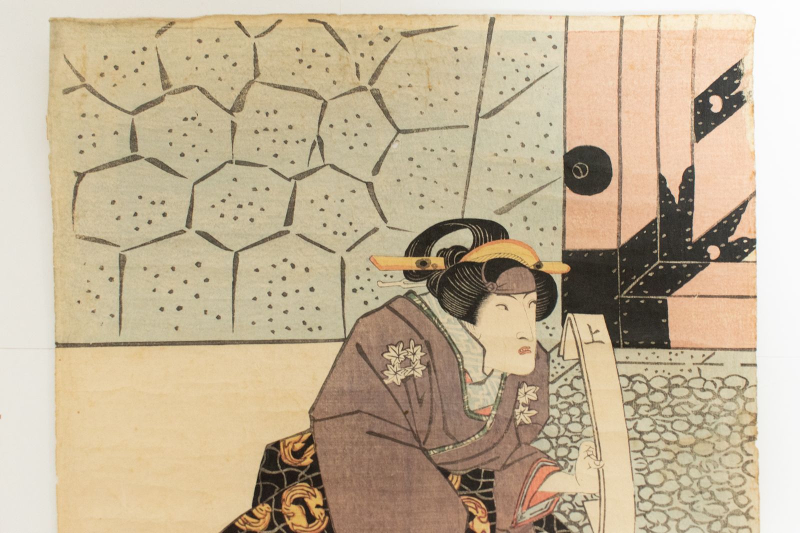 M▽歌川国貞 三代目 宮仕遊芸出世双六 木版画 浮世絵 錦絵 大判 (173) 中古】M▽歌川国貞 三代目 歌川豊国 市川門之助 江戸時代 木版画