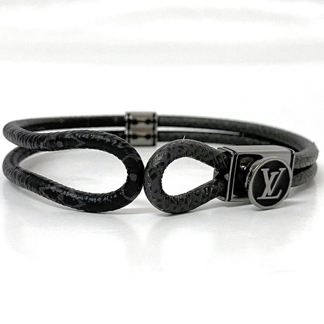 ルイ ヴィトン ブレスレット ループイット f-21734 ブラック グレー ルイ ヴィトン ブレスレット ループイット f-21734 ブラック グレー