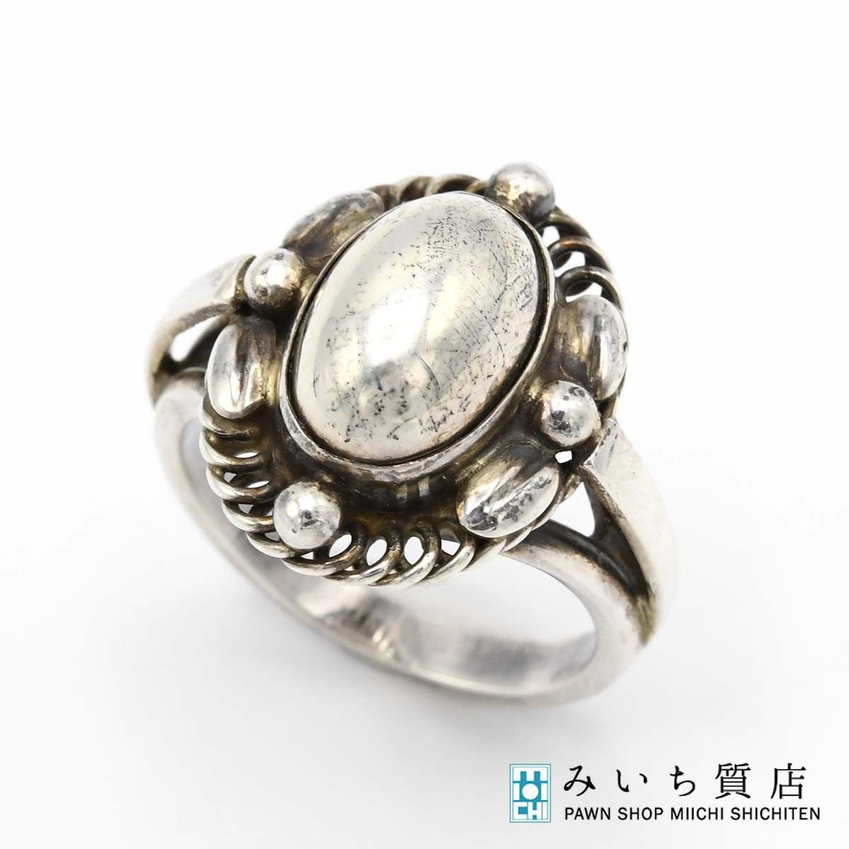 美品　ジョージジェンセン　1A 指輪　シルバー　リング　ヴィンテージ Georg Jensen - 美品☆ジョージジェンセン 1A リング 1A 925