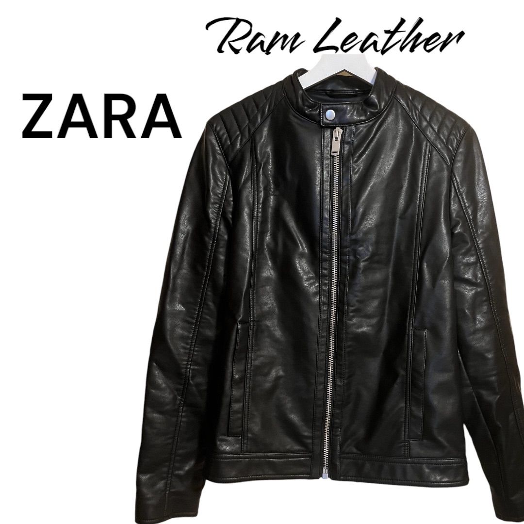 ZARA シングルラムレザーライダース ZARA Ram Leather Single Riders Jacket ラムレザー ジャケット