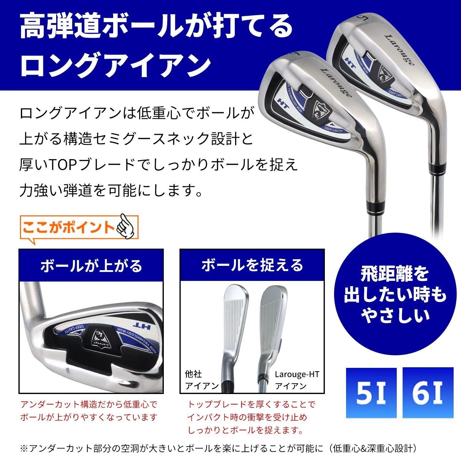 初心者推奨　美品　キャビティアイアン Larouge-HT アイアン8本セット 楽天市場】やさしく打てるキャビティアイアンLarouge-HTアイアン