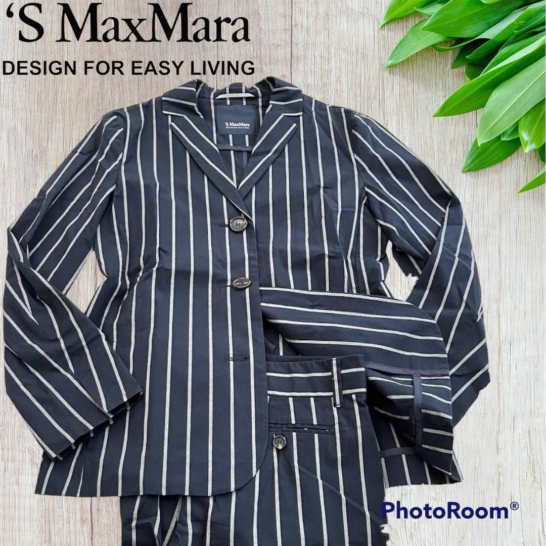 エスマックスマーラ SMAX MARA セットアップ コットン ストライプ 42