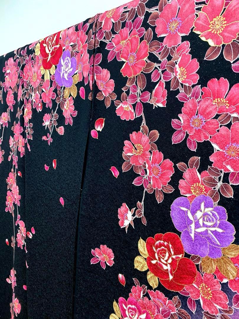 作家振袖 仮絵羽 舞台衣装 正絹 京友禅 未仕立て品 八掛付き 作家振袖 仮絵羽 舞台衣装 正絹 京友禅 未仕立て品 八掛付き