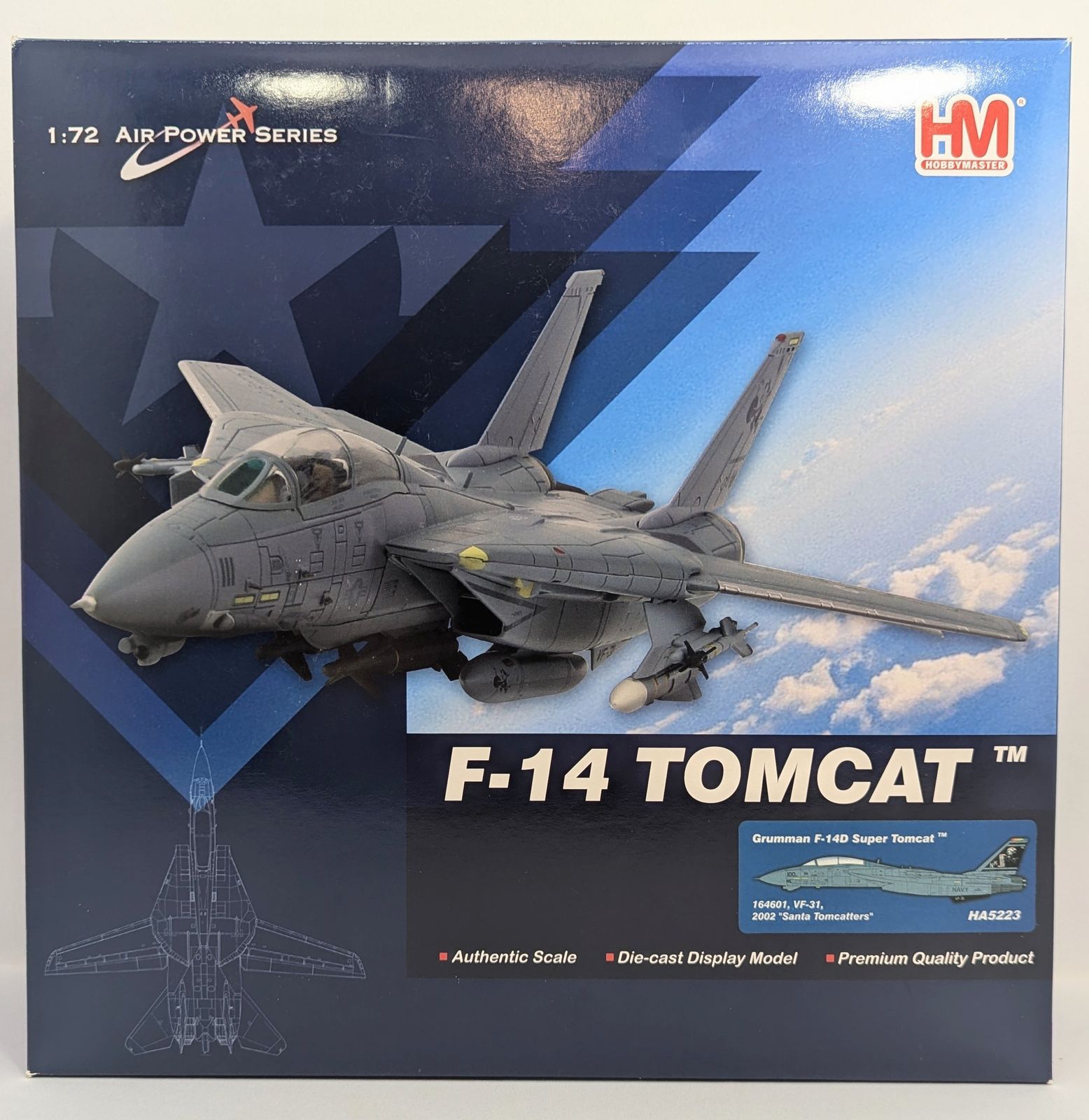 HOBBY MASTER 1/72AIR POWER SERIES F-14D トムキャット第31戦闘飛行隊 `サンタ・トムキャッターズ 2002` HA5223
