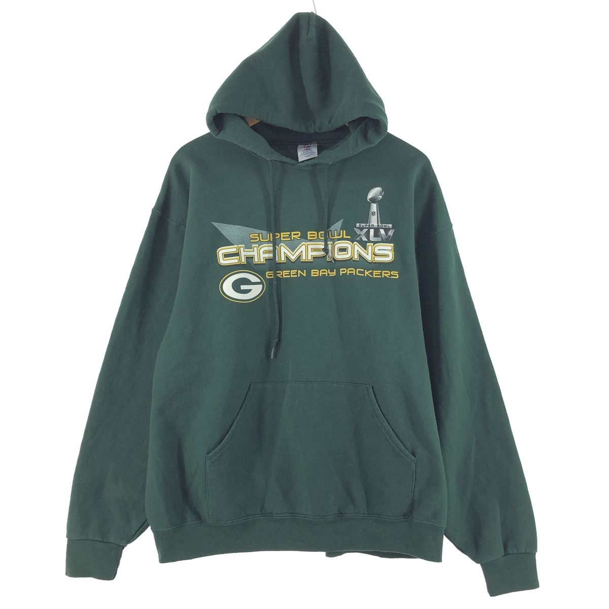古着 JERZEES NFL GREEN BAY PACKERS グリーンベイパッカーズ スウェットプルオーバーパーカー メンズXL/eaa375390