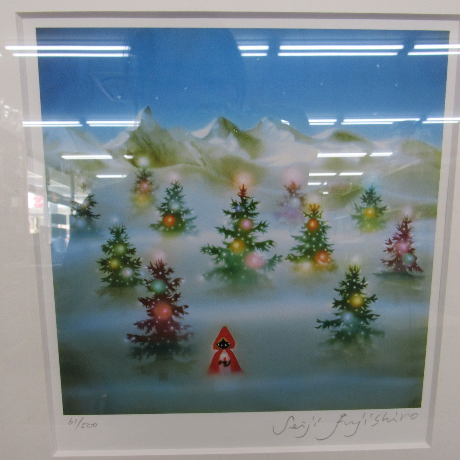 藤城清治 もみの木の幻想 クリスマス 61/500 レフグラフ