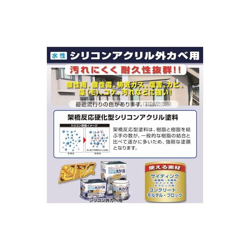 アサヒペン Asahipen 水性シリコンアクリル外カベ用 16KG ソフトグレー 452733 HRDEVELOPMENT_JP