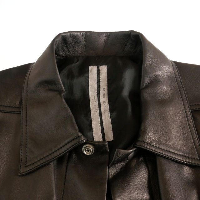 リックオウエンス Rick Owens 20SS 袖切替 レザージャケット ブルゾン